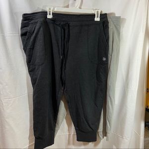 Lot 2 Womens Gym Pants XXL Jillian Michaels Gray